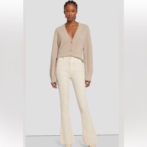 7 For All Mankind Cream Boot Cut Jeans